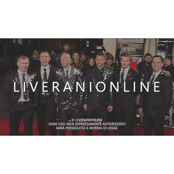 Paul Scholes, Phil Neville, Ryan Giggs, Nicky Butt, David Beckham and Gary Neville attends the World premiere of \'The Class of 92\' at the Odeon West End in London. 1st December 2013. AG ALDO LIVERANI SAS ONLY ITALY