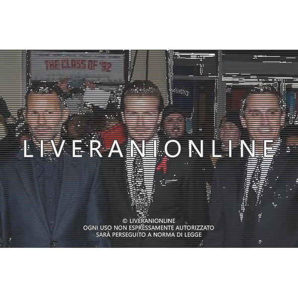 Manchester United players attends the The Class of 92 World Premiere on 01/12/2013 at ODEON West End, London. Persons pictured: Ryan Giggs, David Beckham, Gary Neville. Picture by Julie Edwards AG ALDO LIVERANI SAS ONLY ITALY