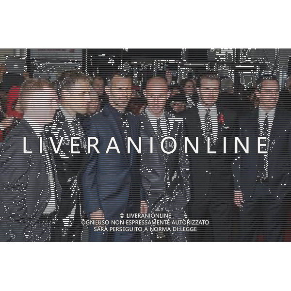 Manchester United players attends the The Class of 92 World Premiere on 01/12/2013 at ODEON West End, London. Persons pictured: Paul Scholes, Phil Neville, Nicky Butt, Ryan Giggs, David Beckham, Gary Neville. Picture by Julie Edwards AG ALDO LIVERANI SAS ONLY ITALY