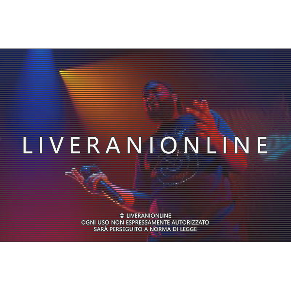 New York rapper Bas (aka Abbas \'Bas\' Hamad), signed to J. Cole\'s label, supports him at the Eventim Apollo (Hammersmith Apollo), London, England, UK on 1st December 2013. AG ALDO LIVERANI SAS ONLY ITALY