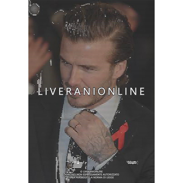 David Beckham, With Love tatoo on the back of his hand, The Class of 92 World Premiere, Odeon West End, Leicester Square, London. 01.12.13 AG ALDO LIVERANI SAS ONLY ITALY