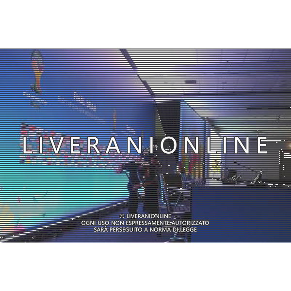 (131203) -- SALVADOR, Dec. 3, 2013 () -- Security elements check in the inauguration of the Draw Week of the Brazil World Cup 2014 during the opening of the Press Center in the Costa do Sauipe complex, Salvador state, Brazil, on Dec. 2, 2013. (/TELAM) (rt) (ah) ©PHOTOSHOT/AGENZIA ALDO LIVERANI SAS - ITALY ONLY - Preparazione della sala stampa per l\'inaugurazione del sorteggio Settimanale dei Campionati Mondiali del 2014 in Brasile, 2 Dicembre 2013