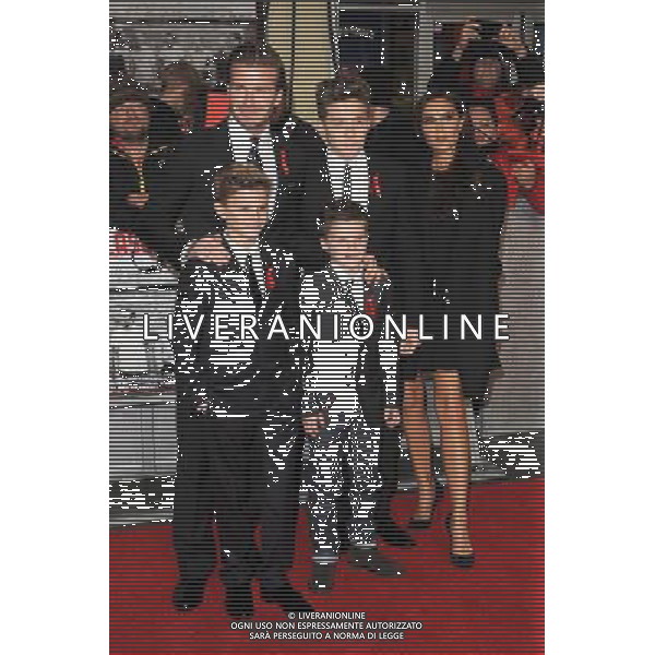David Beckham, Victoria Beckham and their sons Brooklyn, Romeo and Cruz attend the World Premiere of The Class Of 92, Odeon West End, London. 1st December 2013 AG ALDO LIVERANI SAS ONLY ITALY AG ALDO LIVERANI SAS ONLY ITALY