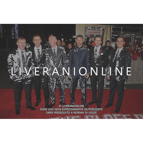 Paul Scholes, Phil Neville, Nicky Butt, Ryan Giggs, David Beckham and Gary Neville attend the World Premiere of The Class Of 92, Odeon West End, London. 1st December 2013 AG ALDO LIVERANI SAS ONLY ITALY AG ALDO LIVERANI SAS ONLY ITALY