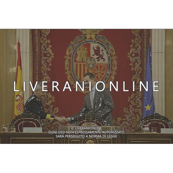 03.12.2013, Senate Palace, Madrid, ESP, Prinz Felipe von Spanien, Teilnahme an der spanischen Architekten Superior-Vorstandspreisverleihung, im Bild Prince Felipe of Spain // attend the Spanish Architects Superior Board Awards ceremony at Senate Palace, Madrid, Spain on 2013/12/03. EXPA Pictures © 2013, PhotoCredit: EXPA/ Alterphotos/ Victor Blanco *****ATTENTION - OUT of ESP, SUI***** ©PHOTOSHOT/AGENZIA ALDO LIVERANI SAS - ITALY ONLY - EDITORIAL USE ONLY - REALI DI SPAGNA: Il Principe Filippo partecipare alla cerimonia di premiazione del Consiglio Superiore degli Architetti al Palazzo del Senato, Madrid 3 dicembre 2013