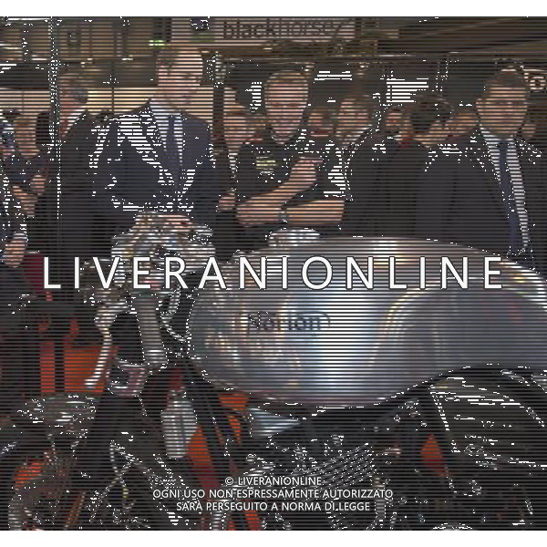 The Duke of Cambridge attended Motorcycle Live at the National Exhibition Centre in Birmingham. His Royal Highness met the show\'s organisers, toured the stands, and watched a live motorcycle displays. ©photoshot/AGENZIA ALDO LIVERANI SAS - ITALY ONLY - REALI INGLESI: Il principe William d\'inghilterra ha incontrato gli organizzatori della mostra del Motociclo al Motorcycle Live at the National Exhibition Centre di Birmingham