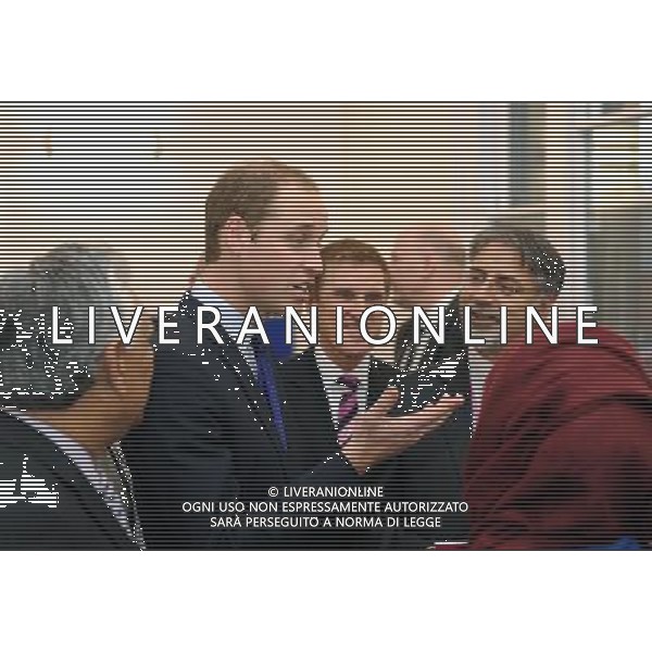 The Duke of Cambridge speaks to guests during his visit to South and City College, Birmingham. ©photoshot/AGENZIA ALDO LIVERANI SAS - ITALY ONLY - REALI INGLESI: Il principe William d\'inghilterra in visita a Sud e City College, Birmingham.
