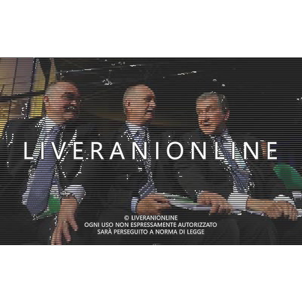 (131206) -- COSTA DO SAUIPE, Dec. 6, 2013 () -- Luiz Felipe Scolari (C), manager of Brazil\'s national soccer team, attends the ceremony of the final draw for the groups and matchups of the 2014 FIFA World Cup Brazil, in Costa do Sauipe, Brazil, on Dec. 6, 2013. (/TELAM) AG ALDO LIVERANI SAS ONLY ITALY