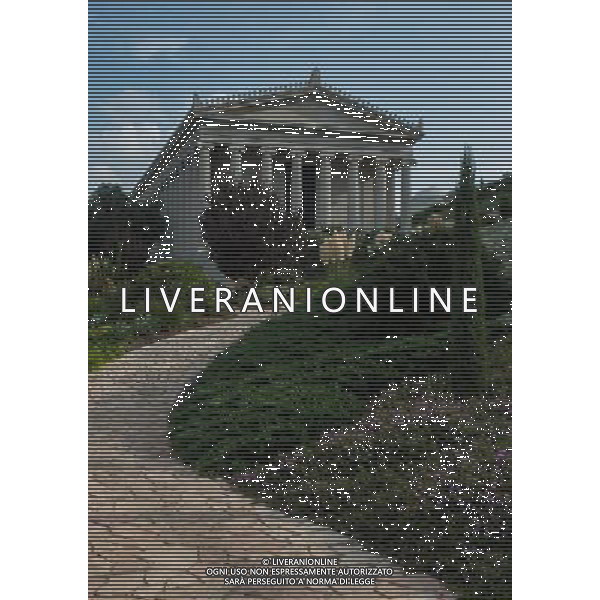 (131207) -- HAIFA (ISRAEL), Dec. 7, 2013 () -- Photo taken on Nov. 1, 2013, shows International Baha\'i Archives near the Shrine of the Bab in Haifa, Israel. The Baha\'i Holy Places in Haifa and Western Galilee in Israel was inscribed on the UNESCO World Heritage List in 2008 for their profound spiritual meaning and the testimony they bear to the strong tradition of pilgrimage in the Baha\'i faith. The property includes the two most holy places in the Baha\'i religion associated with the founders, the Shrine of Baha\'u\'llah in Acre and the Shrine of the Bab in Haifa, together with their surrounding gardens, associated buildings and monuments. These two shrines are part of a larger complex of buildings, monuments and sites at seven distinct locations in Haifa and Western Galilee that are visited as part of the Baha\'i pilgrimage. (/Li Rui) AG ALDO LIVERANI SAS ONLY ITALY