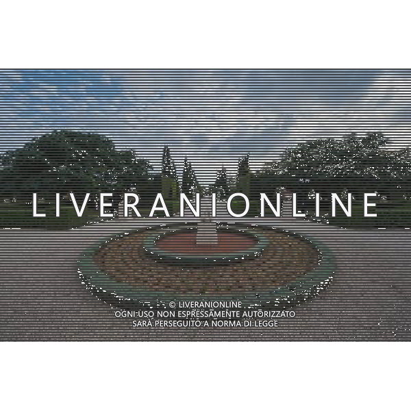 (131207) -- HAIFA (ISRAEL), Dec. 7, 2013 () -- Photo taken on Dec. 4, 2013 shows a garden near the Shrine of Baha\'u\'llah in Bahji near Acre, Israel. The Baha\'i Holy Places in Haifa and Western Galilee in Israel was inscribed on the UNESCO World Heritage List in 2008 for their profound spiritual meaning and the testimony they bear to the strong tradition of pilgrimage in the Baha\'i faith. The property includes the two most holy places in the Baha\'i religion associated with the founders, the Shrine of Baha\'u\'llah in Acre and the Shrine of the Bab in Haifa, together with their surrounding gardens, associated buildings and monuments. These two shrines are part of a larger complex of buildings, monuments and sites at seven distinct locations in Haifa and Western Galilee that are visited as part of the Baha\'i pilgrimage. (/Li Rui) AG ALDO LIVERANI SAS ONLY ITALY