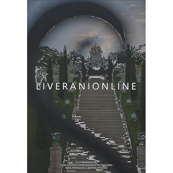 (131207) -- HAIFA (ISRAEL), Dec. 7, 2013 () -- Photo taken on Nov. 1, 2013, shows terraces of the Shrine of the Bab in Haifa, Israel. The Baha\'i Holy Places in Haifa and Western Galilee in Israel was inscribed on the UNESCO World Heritage List in 2008 for their profound spiritual meaning and the testimony they bear to the strong tradition of pilgrimage in the Baha\'i faith. The property includes the two most holy places in the Baha\'i religion associated with the founders, the Shrine of Baha\'u\'llah in Acre and the Shrine of the Bab in Haifa, together with their surrounding gardens, associated buildings and monuments. These two shrines are part of a larger complex of buildings, monuments and sites at seven distinct locations in Haifa and Western Galilee that are visited as part of the Baha\'i pilgrimage. (/Li Rui) AG ALDO LIVERANI SAS ONLY ITALY