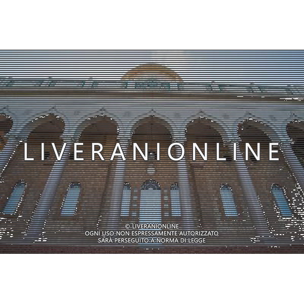 (131207) -- HAIFA (ISRAEL), Dec. 7, 2013 () -- Photo taken on Dec. 4, 2013, shows the exterior of the Shrine of the Bab in Haifa, Israel. The Baha\'i Holy Places in Haifa and Western Galilee in Israel was inscribed on the UNESCO World Heritage List in 2008 for their profound spiritual meaning and the testimony they bear to the strong tradition of pilgrimage in the Baha\'i faith. The property includes the two most holy places in the Baha\'i religion associated with the founders, the Shrine of Baha\'u\'llah in Acre and the Shrine of the Bab in Haifa, together with their surrounding gardens, associated buildings and monuments. These two shrines are part of a larger complex of buildings, monuments and sites at seven distinct locations in Haifa and Western Galilee that are visited as part of the Baha\'i pilgrimage. (/Li Rui) AG ALDO LIVERANI SAS ONLY ITALY