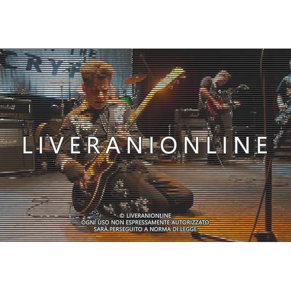 Rocket From The Crypt perform live at Koko, Camden, on Friday 6 December 2013. Picture shows ND (real name Andy Stamets) and Speedo (real name John Reis). AG ALDO LIVERANI SAS ONLY ITALY