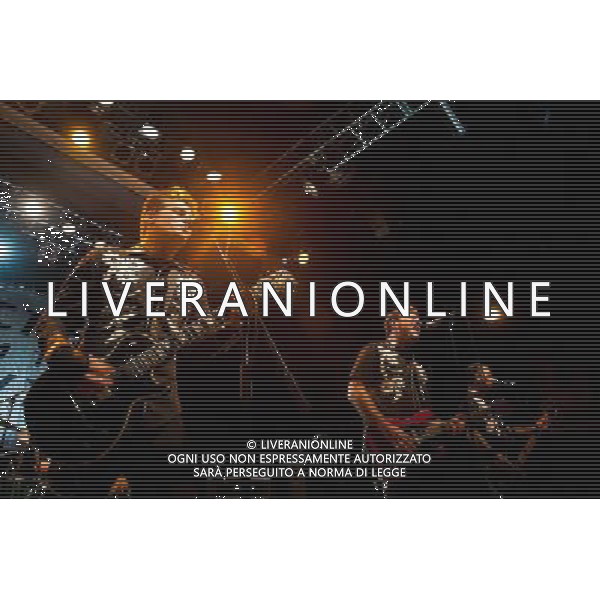 Rocket From The Crypt perform live at Koko, Camden, on Friday 6 December 2013. Picture shows Speedo (real name John Reis), ND (real name Andy Stamets) and Petey X (real name Pete Reichert). AG ALDO LIVERANI SAS ONLY ITALY