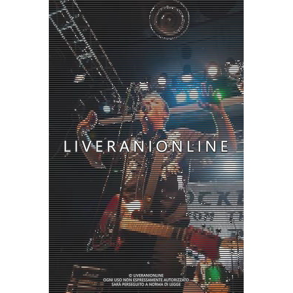 Rocket From The Crypt perform live at Koko, Camden, on Friday 6 December 2013. Picture shows Speedo (real name John Reis). AG ALDO LIVERANI SAS ONLY ITALY