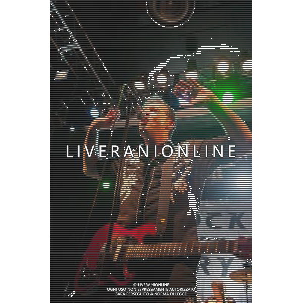 Rocket From The Crypt perform live at Koko, Camden, on Friday 6 December 2013. Picture shows Speedo (real name John Reis). AG ALDO LIVERANI SAS ONLY ITALY