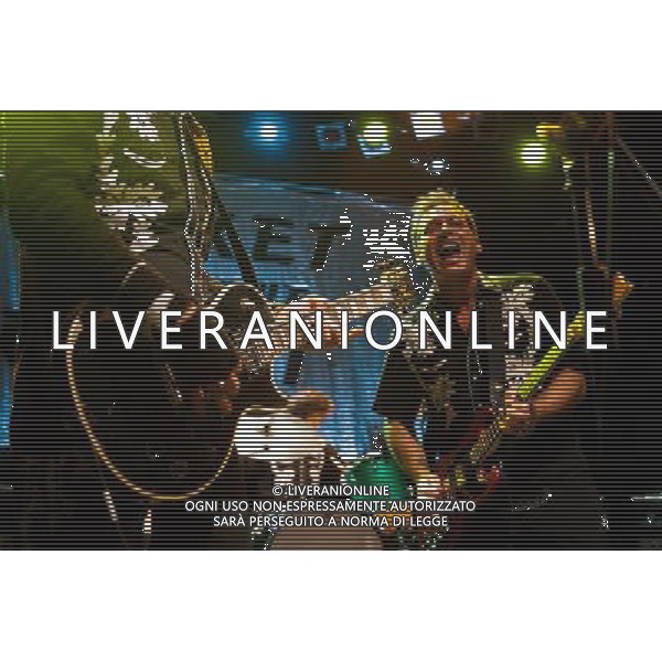 Rocket From The Crypt perform live at Koko, Camden, on Friday 6 December 2013. Picture shows Speedo (real name John Reis) and ND (real name Andy Stamets). AG ALDO LIVERANI SAS ONLY ITALY