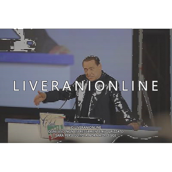 Silvio Berlusconi all\'auditorium Conciliazione incontra i suoi iscritti ai club di Forza Italia per il battesimo dei primi mille club Forza Silvio a Roma, 08 dicembre 2013 ©Corradetti/AGENZIA ALDO LIVERANI SAS