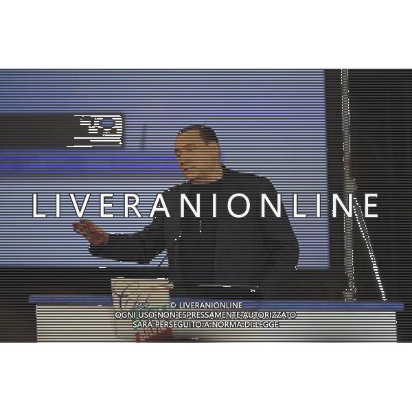 Silvio Berlusconi all\'auditorium Conciliazione incontra i suoi iscritti ai club di Forza Italia per il battesimo dei primi mille club Forza Silvio a Roma, 08 dicembre 2013 ©Corradetti/AGENZIA ALDO LIVERANI SAS