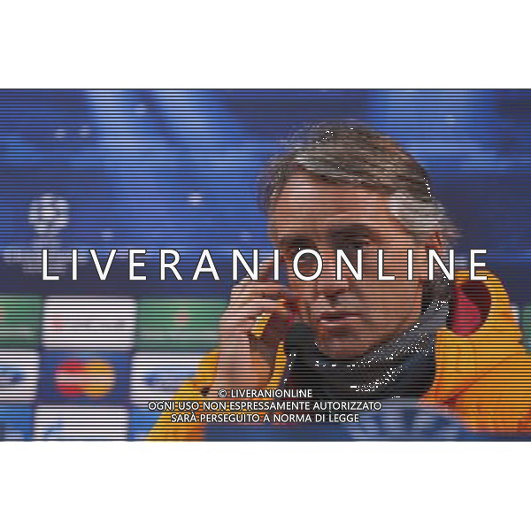 Galatasaray s Italian coach Roberto Mancini gives a press conference at the Florya training Center on December 9, 2013, on the eve of the UEFA Champions League football match Galatasaray vs Juventus. AG ALDO LIVERANI SAS ONLY ITALY AG ALDO LIVERANI SAS ONLY ITALY