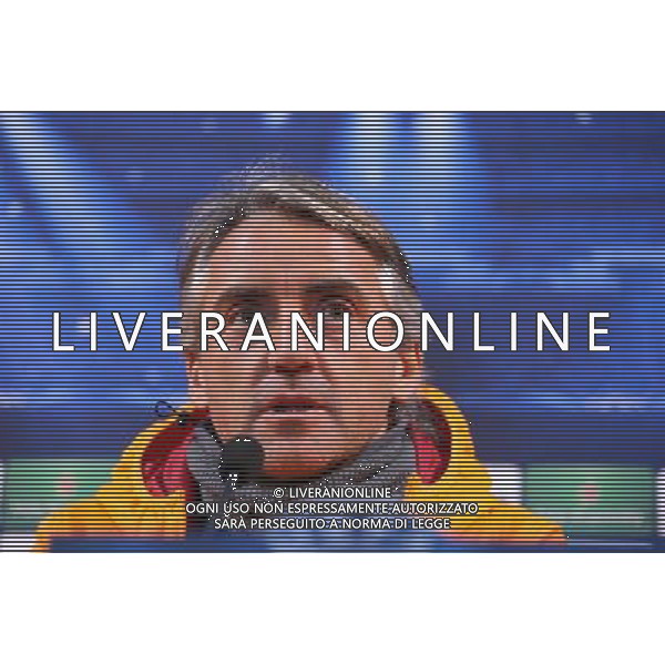 Galatasaray s Italian coach Roberto Mancini gives a press conference at the Florya training Center on December 9, 2013, on the eve of the UEFA Champions League football match Galatasaray vs Juventus. AG ALDO LIVERANI SAS ONLY ITALY AG ALDO LIVERANI SAS ONLY ITALY