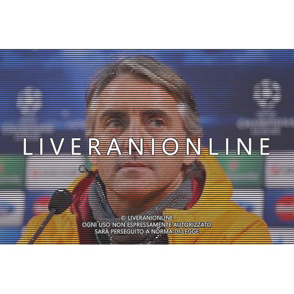Galatasaray s Italian coach Roberto Mancini gives a press conference at the Florya training Center on December 9, 2013, on the eve of the UEFA Champions League football match Galatasaray vs Juventus. AG ALDO LIVERANI SAS ONLY ITALY AG ALDO LIVERANI SAS ONLY ITALY