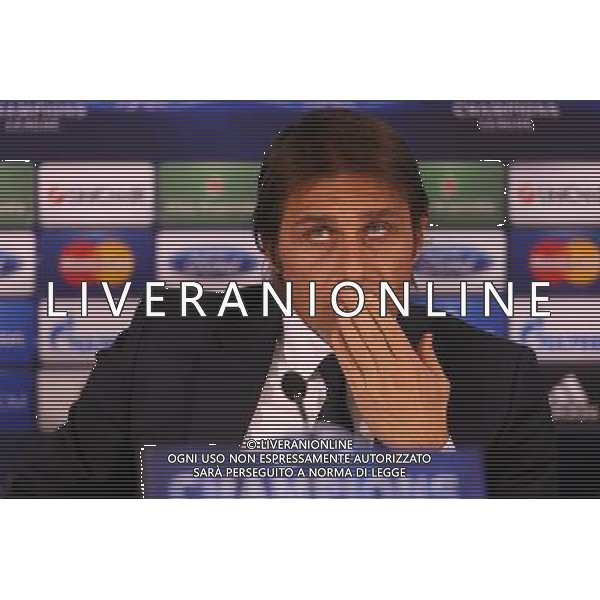 Juventus head coach Antonio Conte gives a press conference at the TT Arena Stadium in Istanbul on December 9, 2013, on the eve of the UEFA Champions League football match Galatasaray vs Juventus AG ALDO LIVERANI SAS ONLY ITALY AG ALDO LIVERANI SAS ONLY ITALY