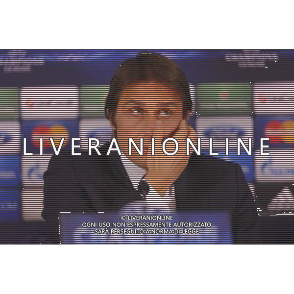 Juventus head coach Antonio Conte gives a press conference at the TT Arena Stadium in Istanbul on December 9, 2013, on the eve of the UEFA Champions League football match Galatasaray vs Juventus AG ALDO LIVERANI SAS ONLY ITALY AG ALDO LIVERANI SAS ONLY ITALY