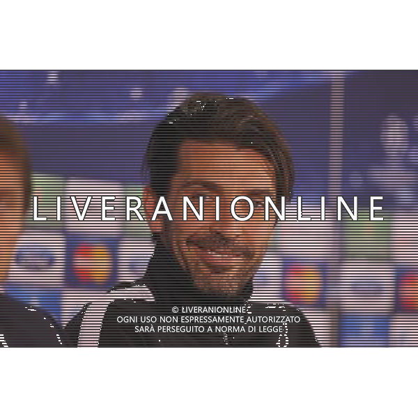 Juventus s goalkeeper Gianluigi Buffon gives a press conference at the TT Arena Stadium in Istanbul on December 9, 2013, on the eve of the UEFA Champions League football match Galatasaray vs Juventus AG ALDO LIVERANI SAS ONLY ITALY AG ALDO LIVERANI SAS ONLY ITALY