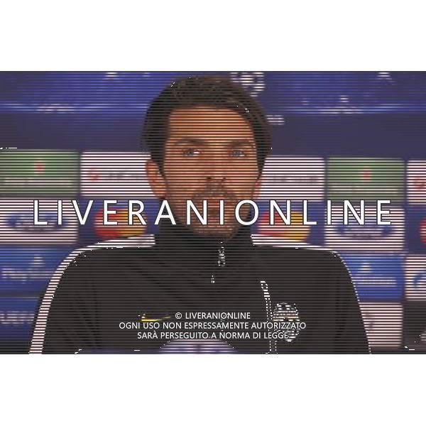 Juventus s goalkeeper Gianluigi Buffon gives a press conference at the TT Arena Stadium in Istanbul on December 9, 2013, on the eve of the UEFA Champions League football match Galatasaray vs Juventus AG ALDO LIVERANI SAS ONLY ITALY AG ALDO LIVERANI SAS ONLY ITALY