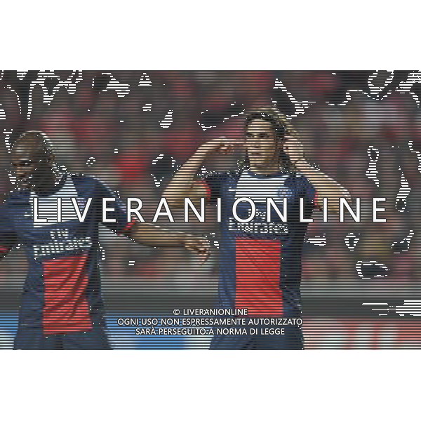 Joie PSG - Edinson CAVANI - 10.12.2013 - Benfica / Paris Saint Germain - Champions League Photo Amandine Noel / Icon Sport AG ALDO LIVERANI SAS ONLY ITALY