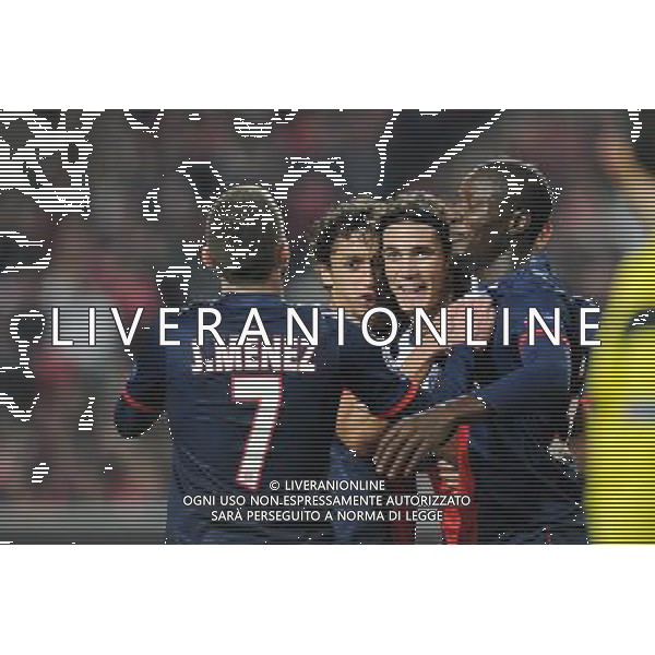 Joie PSG - Edinson CAVANI - 10.12.2013 - Benfica / Paris Saint Germain - Champions League Photo Amandine Noel / Icon Sport AG ALDO LIVERANI SAS ONLY ITALY