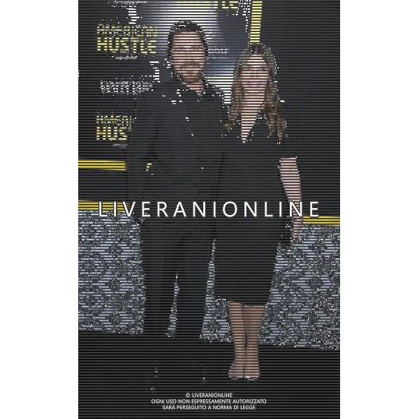 Christian Bale and wife arrive at the World Premiere of \'American Hustle\' on December 8, 2013 at The Ziegfeld Theatre in New York City. AG ALDO LIVERANI SAS ONLY ITALY