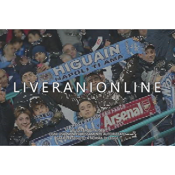 NAPOLI - ARSENAL CHAMPIONS LEAGUE 11 DICEMBRE 2013 NELLA FOTO: TIFOSI NAPOLI ©MOSCA/AGENZIA ALDO LIVERANI SAS