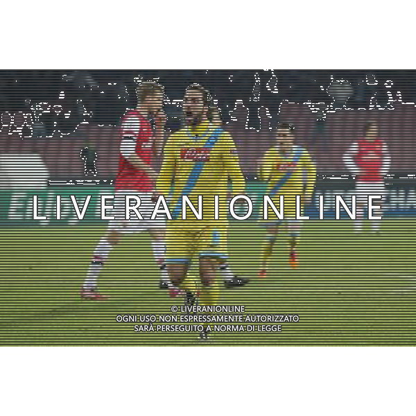 NAPOLI - ARSENAL CHAMPIONS LEAGUE 11 DICEMBRE 2013 NELLA FOTO: ESULTANZA DOPO IL GOL DI HIGUAIN ©MOSCA/AGENZIA ALDO LIVERANI SAS