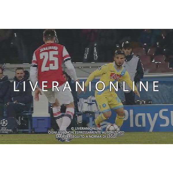 NAPOLI - ARSENAL CHAMPIONS LEAGUE 11 DICEMBRE 2013 NELLA FOTO: INSIGNE ©MOSCA/AGENZIA ALDO LIVERANI SAS