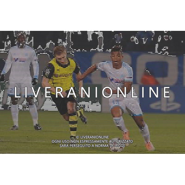 Marco REUS / Mario LEMINA - 11.12.2013 - Marseille / Borussia Dortmund - Champions League Photo : Gaston Petrelli / Icon Sport AG ALDO LIVERANI SAS ONLY ITALY