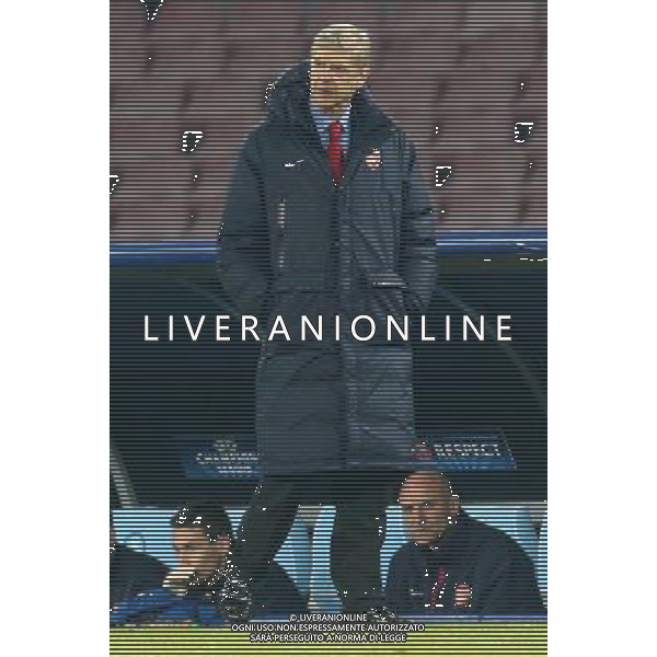ARSENAL FOOTBALL CLUB NELLA FOTO: ARSENE WENGER FOTO MOSCA- AG.LIVERANI NAPOLI ARSENAL CHAMPIONS LEAGUE 11-12-2012 AG ALDO LIVERANI SAS