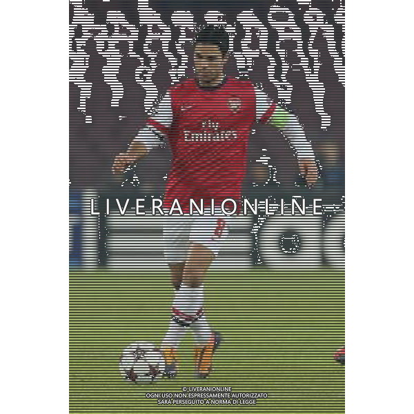 ARSENAL FOOTBALL CLUB NELLA FOTO: MIKEL ARTETA FOTO MOSCA- AG.LIVERANI NAPOLI ARSENAL CHAMPIONS LEAGUE 11-12-2012 AG ALDO LIVERANI SAS