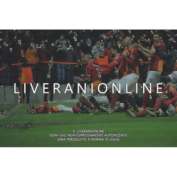 UEFA Champions League group B match between Galatasaray Istanbul and Juventus at Turk Telekom Arena Stadium on December 11, 2013 in Istanbul, Turkey. Match Score: Galatasaray 1 - Juventus 0 Pictured: Galatasaray player celebrates after the match. ©photoshot/AGENZIA ALDO LIVERANI SAS - ITALY ONLY - EDITORIAL USE ONLY