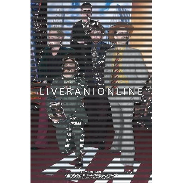 Made in Chelsea cast attends the UK Premiere of Anchorman 2: The Legend Continues on 11/12/2013 at VUE Leicester Square, London. Persons pictured: (L to R), Francis Boulle, Jamie Laing, Spencer Matthew, Oliver Proudlock. Picture by Julie Edwards AG ALDO LIVERANI SAS ONLY ITALY