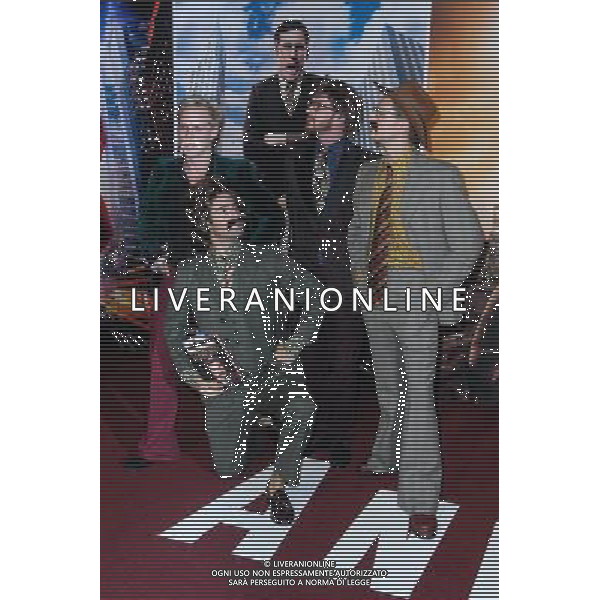 Made in Chelsea cast attends the UK Premiere of Anchorman 2: The Legend Continues on 11/12/2013 at VUE Leicester Square, London. Persons pictured: (L to R), Francis Boulle, Jamie Laing, Spencer Matthew, Oliver Proudlock. Picture by Julie Edwards AG ALDO LIVERANI SAS ONLY ITALY