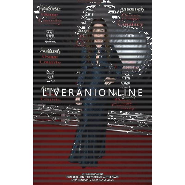 Julianne Nicholson in Alberta Ferretti plaid dress attends the New York Premiere of \'August: Osage County\' on December 12, 2013 at the Ziegfeld Theatre in New York City. AG ALDO LIVERANI SAS ONLY ITALY
