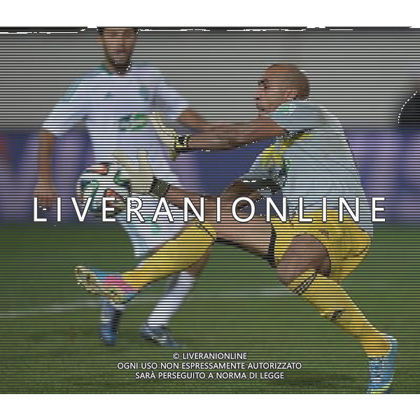 (131215) -- AGADIR, Dec. 15, 2013 () -- Khalid Askri (R) of Morocco\'s Raja Casablanca saves the ball during the match against Mexico\'s CF Monterrey at the FIFA\'s 2013 Club World Cup soccer match in Agadir, Morocco, Dec. 14, 2013. Raja Casablanca won the match 2-1. (/Guo Yong) ©PHOTOSHOT/AGENZIA ALDO LIVERANI SAS - ITALY ONLY - EDITORIAL USE ONLY