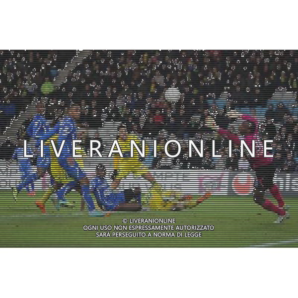 Fernando ARISTEGUIETA / Gabriel CICHERO / Adama COULIBALY / Donocan LEON - 17.12.2013 - Nantes / Auxerre - 1/8Finale Coupe de la Ligue Photo : Vincent Michel / Icon Sport AG ALDO LIVERANI SAS ONLY ITALY