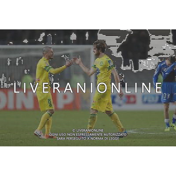 Joie Vincent BESSAT / Fernando ARISTEGUIETA - 17.12.2013 - Nantes / Auxerre - 1/8Finale Coupe de la Ligue Photo : Vincent Michel / Icon Sport AG ALDO LIVERANI SAS ONLY ITALY