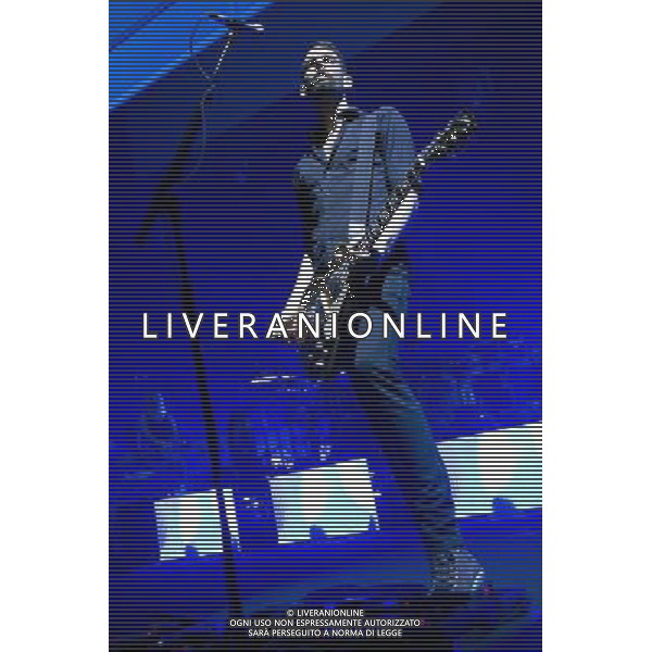 Placebo - Stefan Olsdal - bass guitar, guitars, keyboards, backing vocals performing live in concert at the O2 Brixton Academy, London, United Kingdom Date: 16/12/2013 @Photoshot/Ag. Aldo Liverani s.a.s.-Only Italy-Editorial Use Only