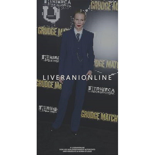 Kim Basinger in Ralph Lauren blue stripped pants suit attends the World Premiere of \'Grudge Match\' at the Ziegfeld Theatre in New Yok City on December 16, 2013. @Photoshot/Ag. Aldo Liverani s.a.s.-Only Italy-Editorial Use Only