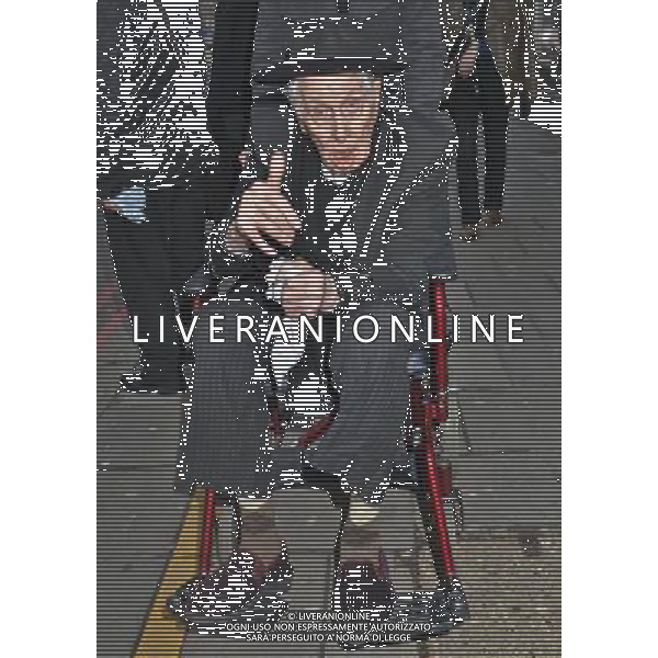  Ronnie Biggs leaving the wake for Bruce Reynolds the Great Train Robbery mastermind, London, UK Date 20/03/2013 AG ALDO LIVERANI SAS ONLY ITALY