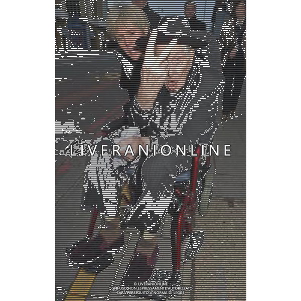  Ronnie Biggs leaving the wake for Bruce Reynolds the Great Train Robbery mastermind, London, UK Date 20/03/2013 AG ALDO LIVERANI SAS ONLY ITALY